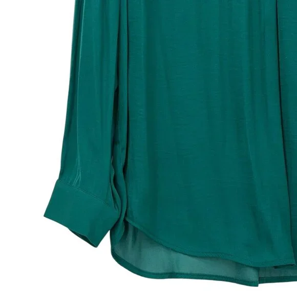 Maison d'Amelie Paris 💚 Green Blouse L w/ Button Detail‎ ✨Perf Condition - Picture 6 of 6